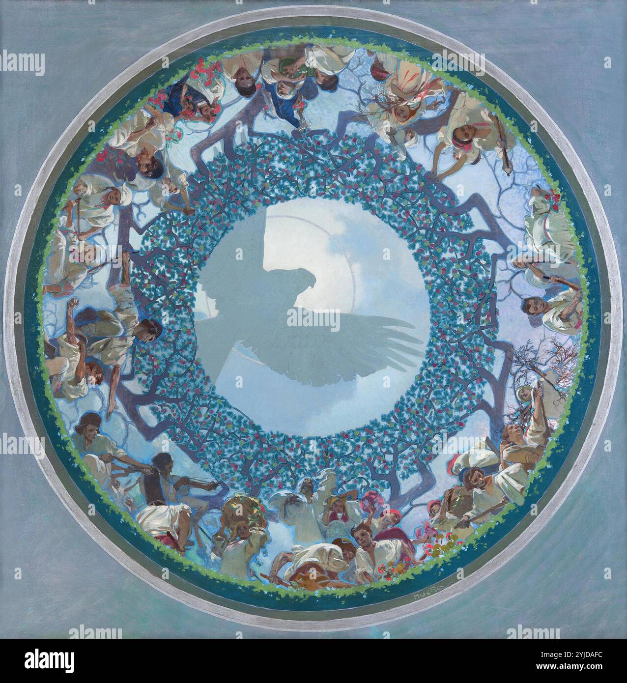 L'unità slava. Museo: Galleria della città di Praga. Autore: Alfons Marie Mucha. Foto Stock