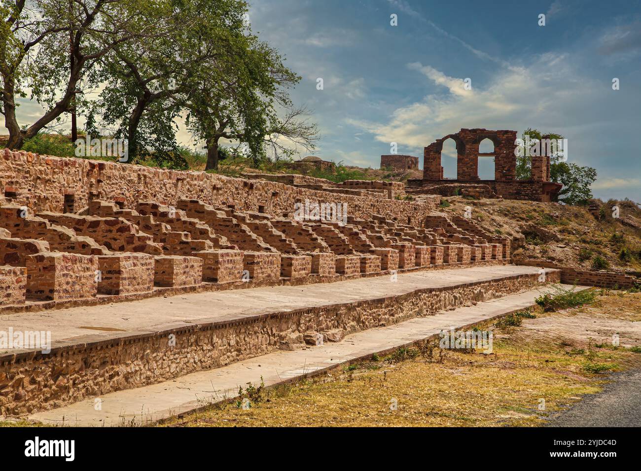 Rovine intorno al Fatehpur Sikri, una città nel distretto di Agra dell Uttar Pradesh, India. UNESCO - Sito Patrimonio dell'umanità. Foto Stock