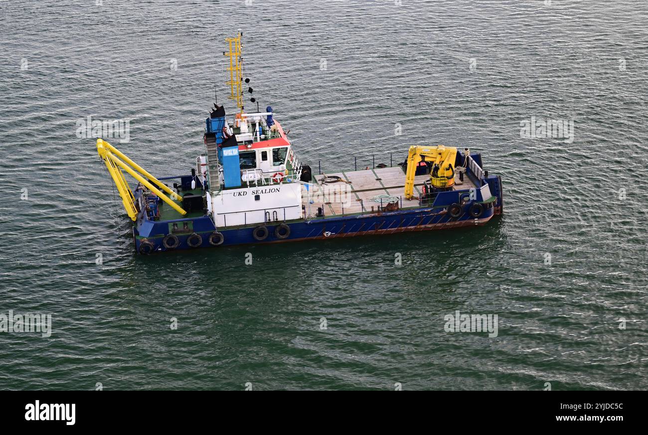 Draga UKD Sealion a Southampton Water, Hampshire. Foto Stock