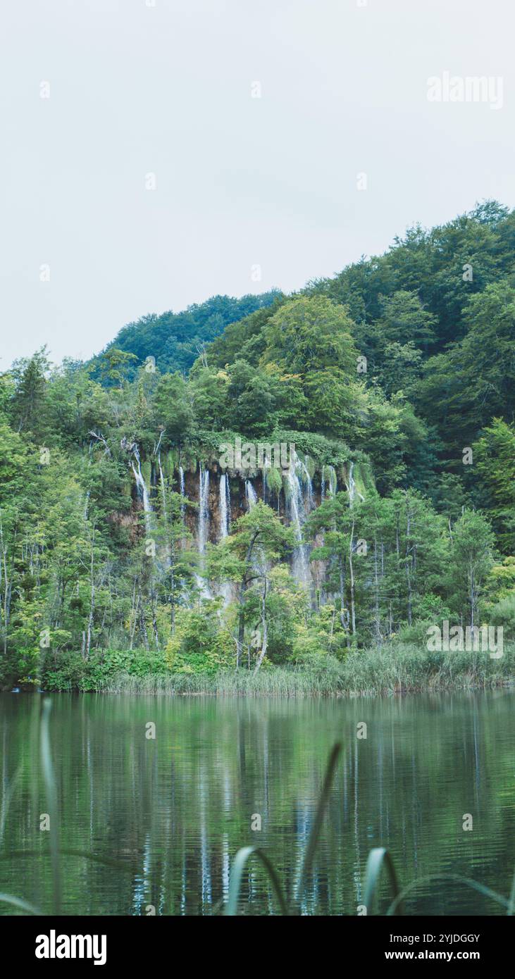 Il Parco Nazionale dei Laghi di Plitvice in Croazia Foto Stock