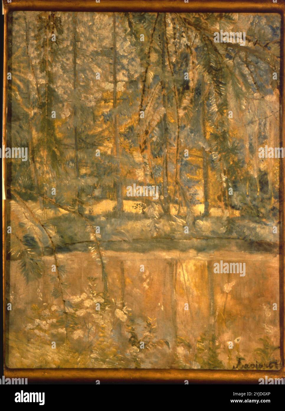 Uno stagno. Museo: COLLEZIONE PRIVATA. Autore: Mikhail Fyodorovich Larionov. Copyright: Questa opera non è di dominio pubblico. È responsabilità dell'utente ottenere tutte le autorizzazioni di terze parti necessarie dal gestore del copyright nel proprio paese prima della pubblicazione. Foto Stock