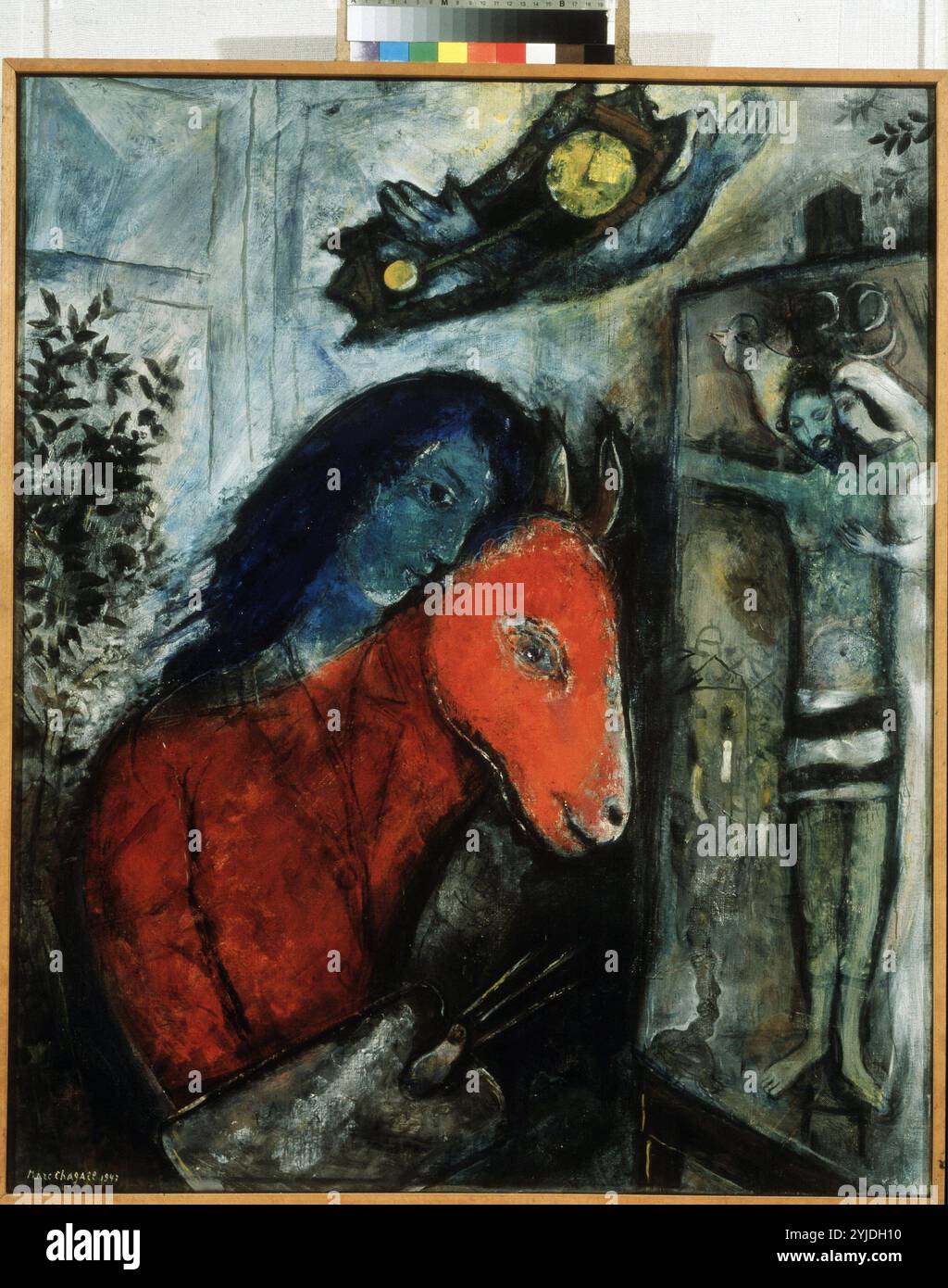 Autoritratto con orologio. Museo: COLLEZIONE PRIVATA. Autore: MARC CHAGALL. Copyright: Questa opera non è di dominio pubblico. È responsabilità dell'utente ottenere tutte le autorizzazioni di terze parti necessarie dal gestore del copyright nel proprio paese prima della pubblicazione. Foto Stock