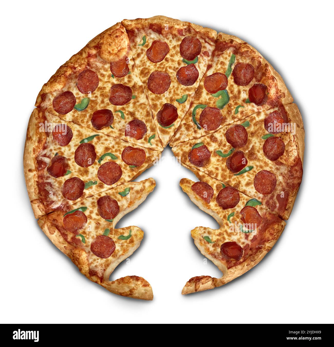 Funny Holiday Pizza Foto Stock