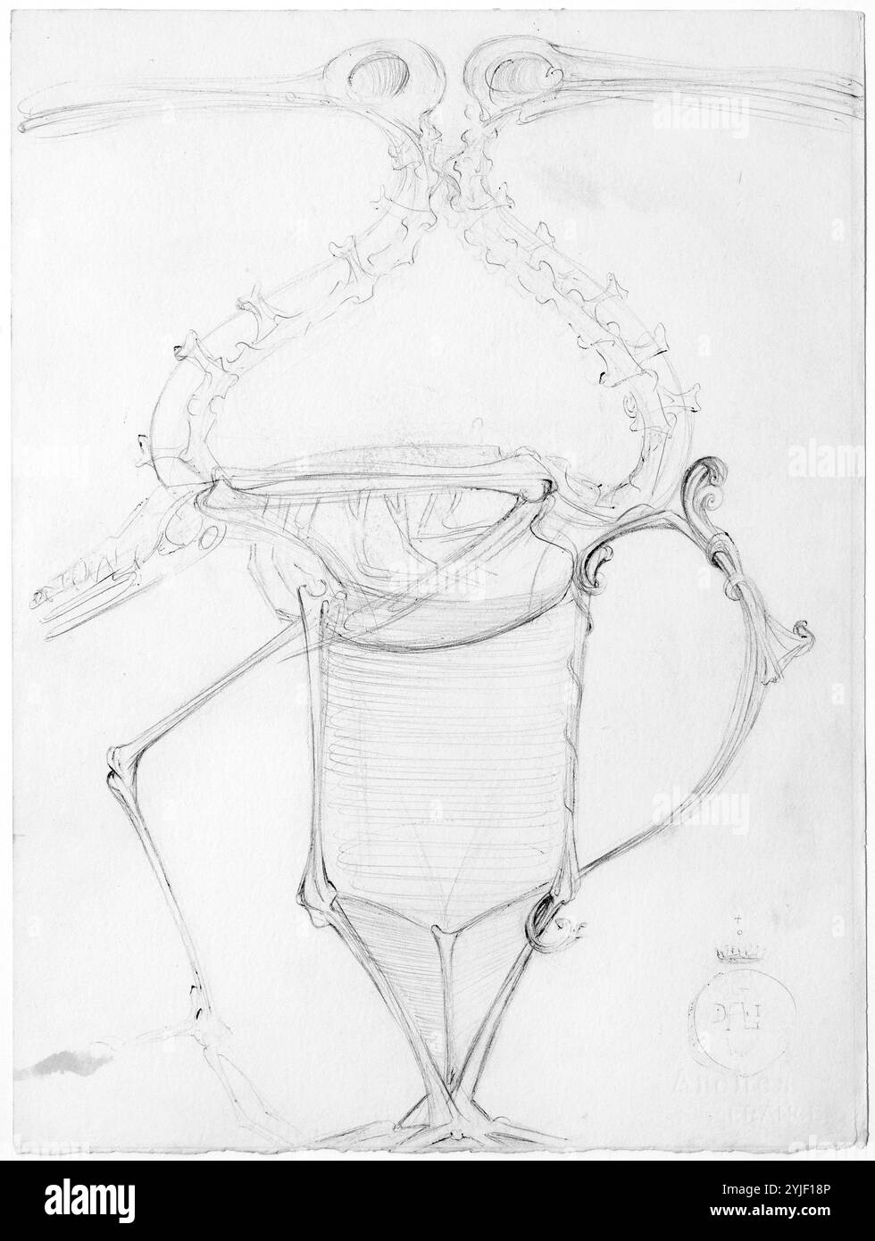 Salvador Dalí / 'Aiguillère symbolique', schizzo, 1960, 34 x 24 cm. Museo: Colección Mafalda Davis. Foto Stock