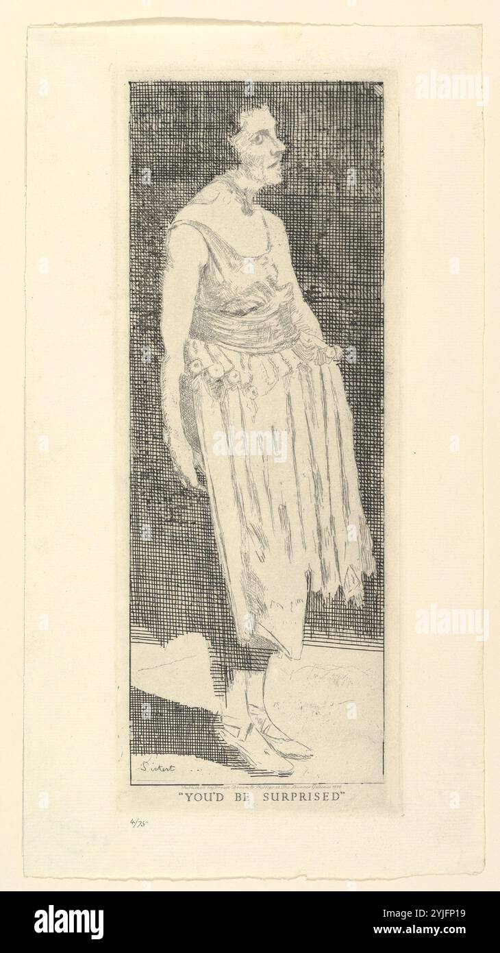 Lei sarebbe sorpreso. Artista: Walter Richard Sickert (British, Monaco 1860-1942 Bathampton, Somerset). Dimensioni: Piastra: 12 x 9/16 poll. foglio (30,5 x 11,6 cm): 1/2 x 3/8 pollici (34,3 x 18,7 cm). Data: 1928-29, pubblicata nel 1929. Museo: Metropolitan Museum of Art, New York, USA. Foto Stock