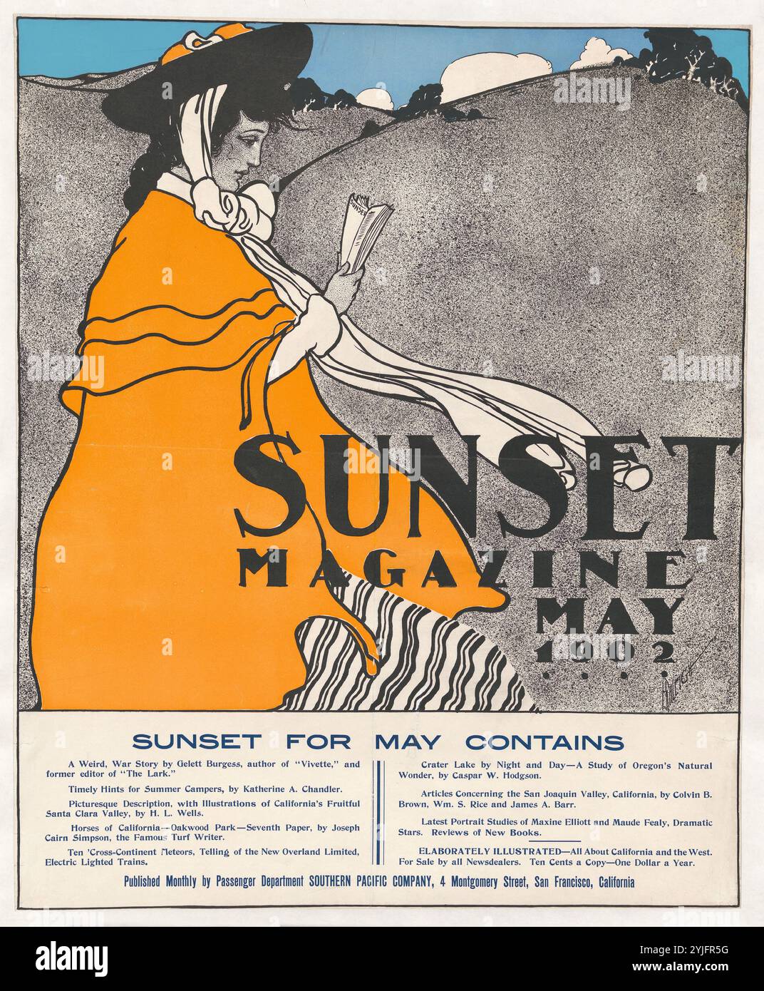 Sunset Magazine: Maggio. Artista: Henry Patrick Raleigh (American, Portland, Oregon 1880-1944 New York). Dimensioni: foglio: 26 1/4 × 21 1/2 in. (66,7 × 54,6 cm). Data: 1902. Museo: Metropolitan Museum of Art di New York, Stati Uniti d'America. Foto Stock