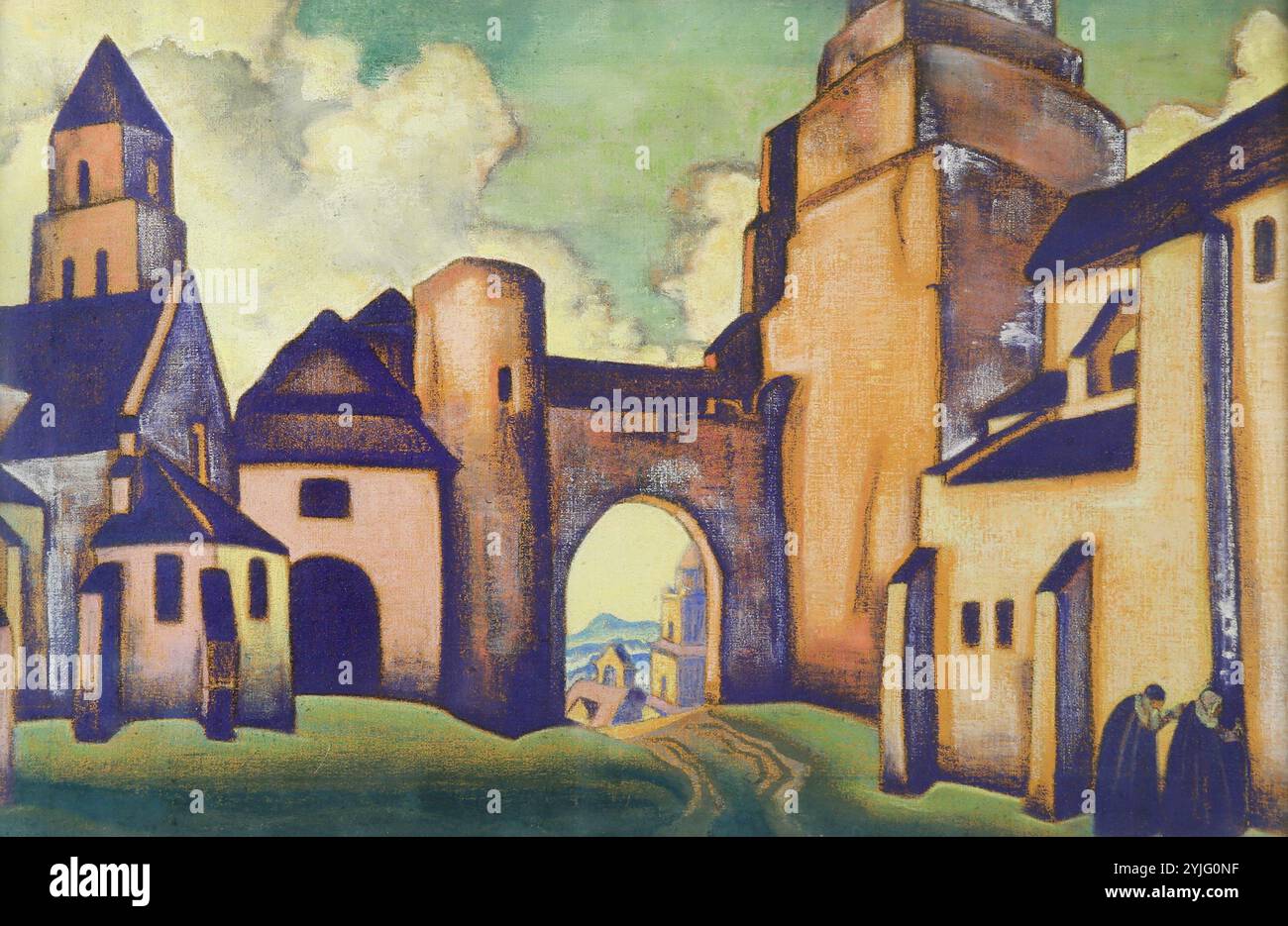 I segreti delle mura. Museo: COLLEZIONE PRIVATA. Autore: Nicholas Roerich. Foto Stock