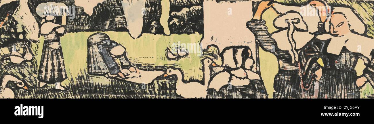 Lavanderia (la lessiva). Dimensioni: 28 cm x 45,6 cm, 10,7 cm x 39,3 cm. Museo: Van Gogh Museum, Amsterdam. Autore: EMILE BERNARD. Foto Stock