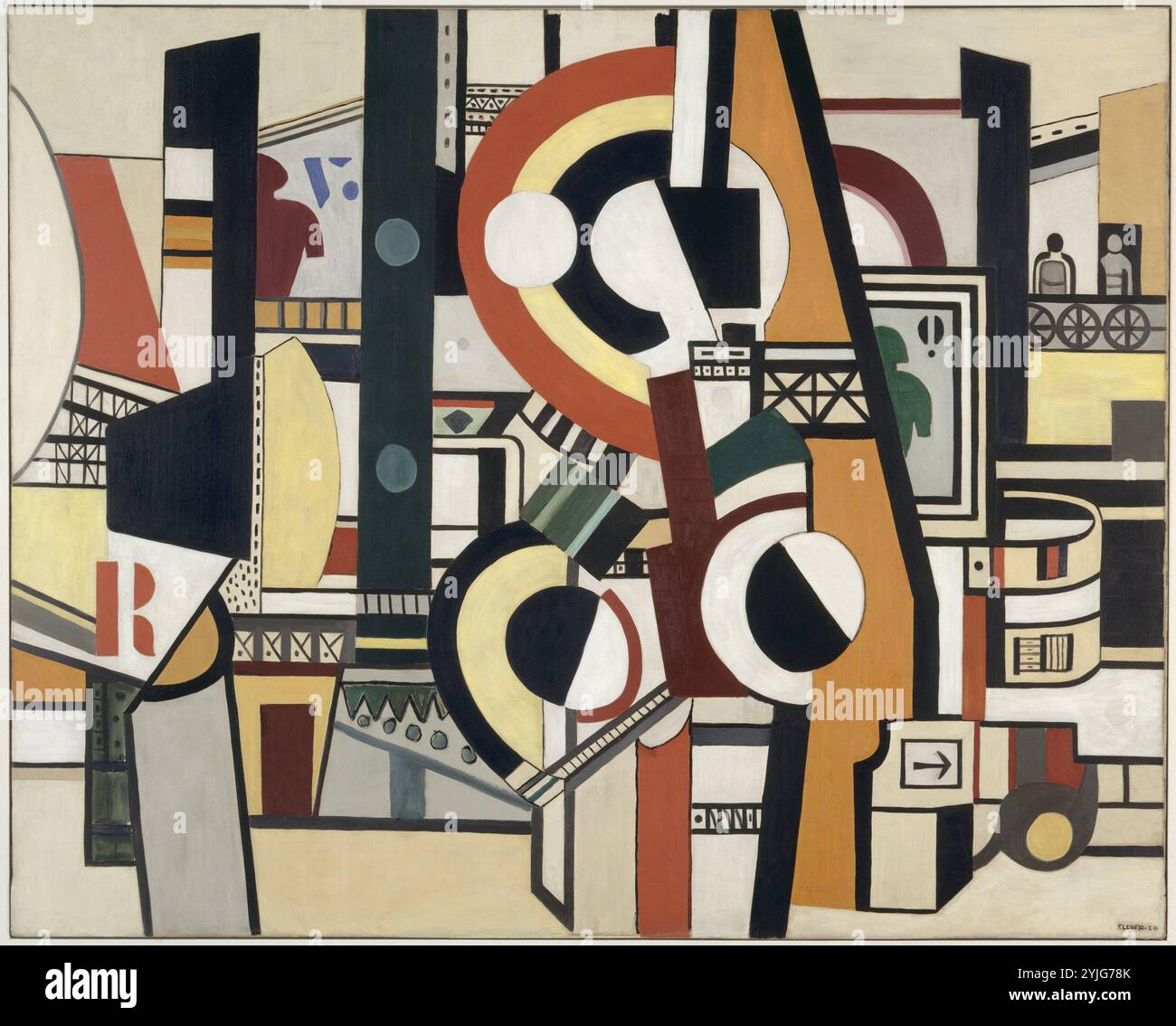 Les disques dans la ville. Museo: Museo nazionale d'arte moderna, Centre Georges Pompidou, Parigi. Autore: FERNAND LEGER. Copyright: Questa opera non è di dominio pubblico. È responsabilità dell'utente ottenere tutte le autorizzazioni di terze parti necessarie dal gestore del copyright nel proprio paese prima della pubblicazione. Foto Stock