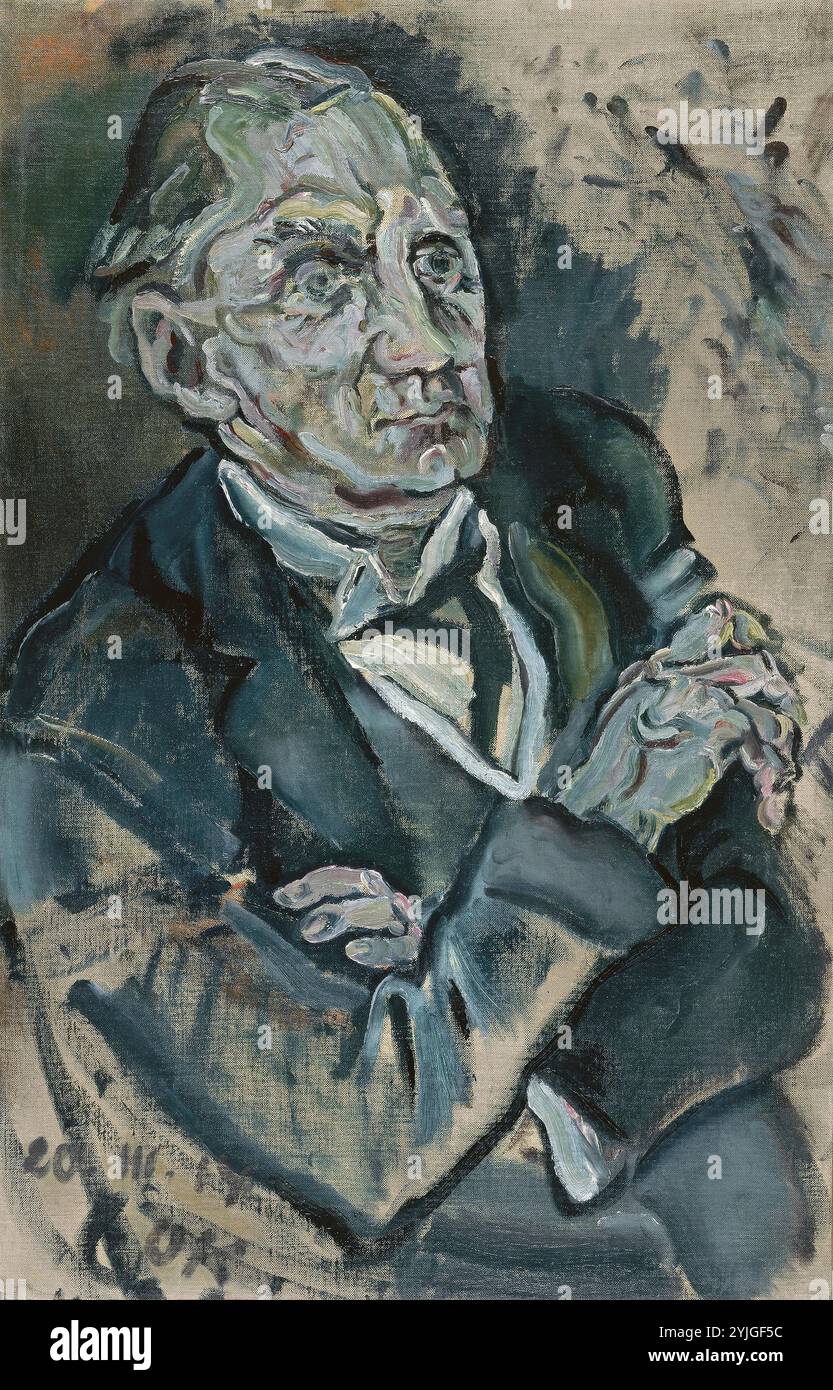 Oskar Kokoschka (Pöchlarn, 1886-Montreux, 1980). Ritratto di Max Schmidt (1914). Olio su tela. 90 x 57,5 cm. Museo: Museo Nacional Thyssen-Bornemisza, Madrid. Foto Stock