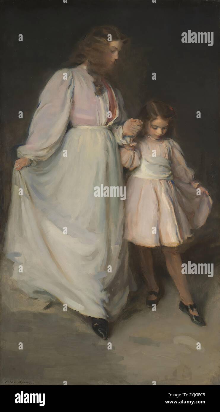 Dorothea e Francesca. Cecilia Beaux; americano, 1855-1942. Data: 1898. Dimensioni: 203,5 x 116,8 cm (80 1/8 x 46 pollici). Olio su tela. Origine: New York. Museo: Chicago Art Institute, FLORENCIA, USA. Foto Stock