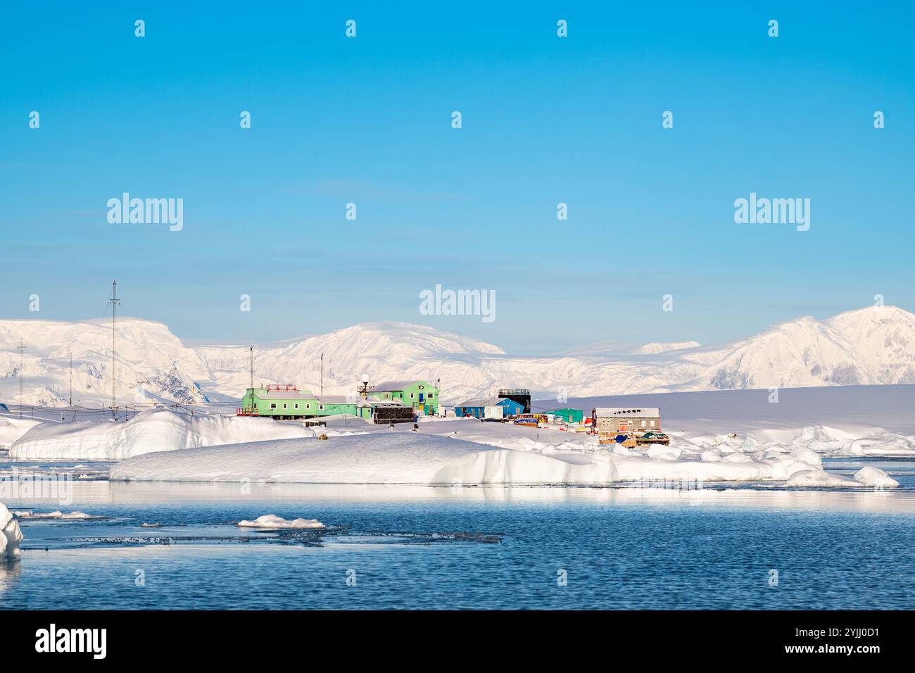 Stazione Academik Vernadsky. Base di ricerca di Vernadsky in Antartide Foto Stock