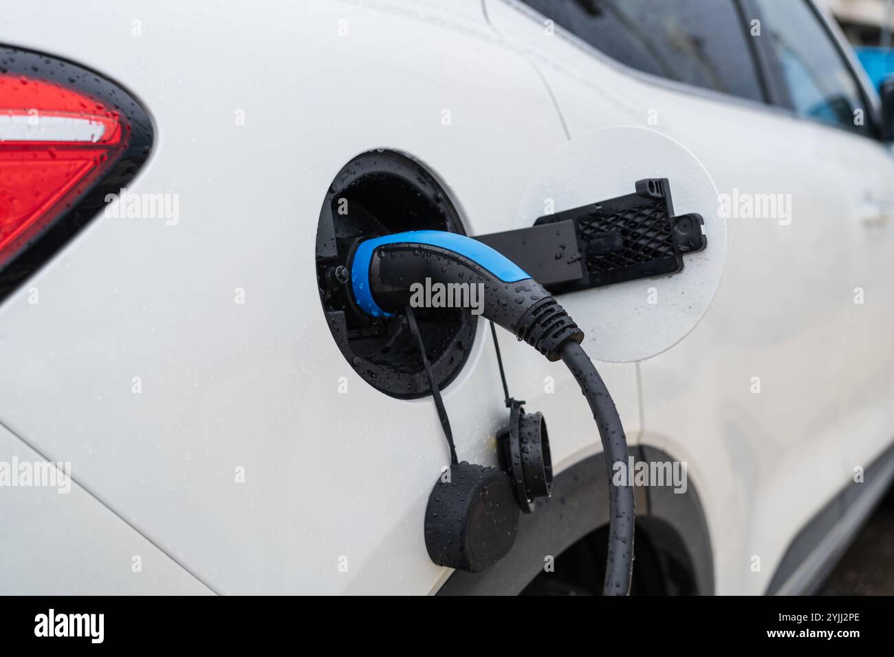 Primo piano della spina elettrica per auto Foto Stock