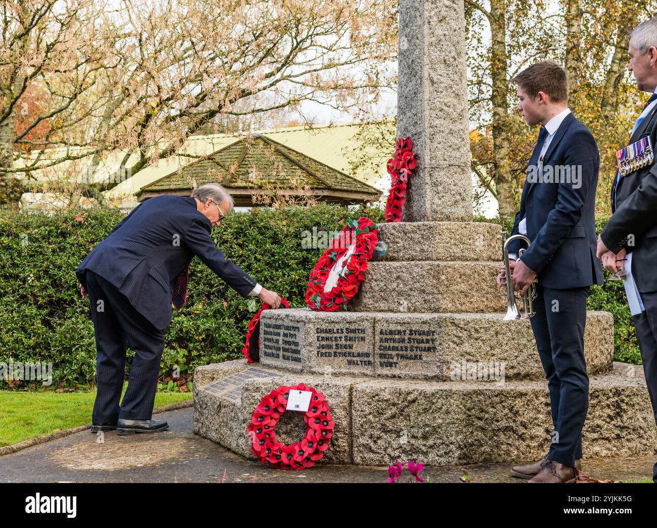 Servizio di commemorazione a East Budleigh. Foto Stock