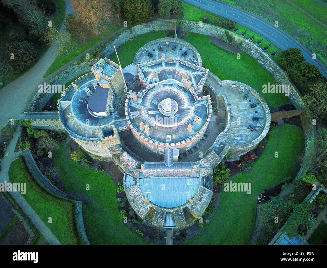 Castello di Walmer Tudor a Walmer Kent Foto Stock