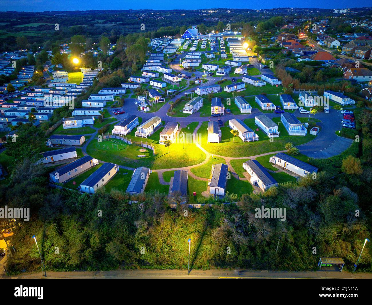 Combe Haven Holiday Park vicino a Hastings Foto Stock