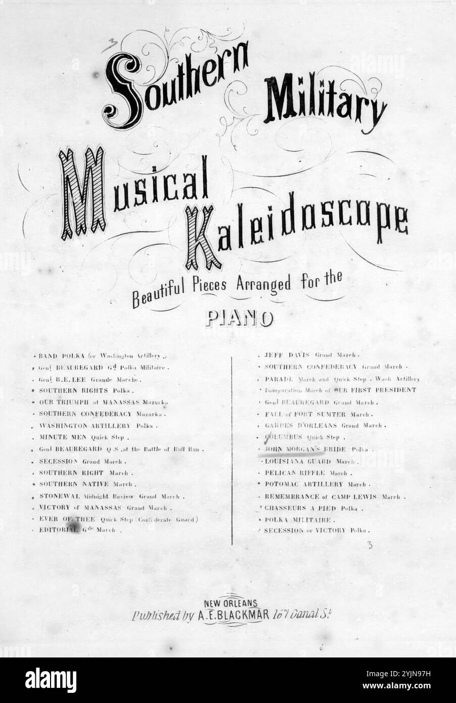 Sposa di John Morgan, polka, Davis, A. (compositore), A. E. Blackmar, New Orleans, 1863., Stati Uniti, storia, Guerra civile, 1861-1865, canzoni e musica, musica per pianoforte, arrangiate, Polkas, spartiti, cataloghi, Stati Confederati d'America, canzoni e musica, Morgan, John Hunt, 1825-1864, Family, Songs and Music, War Brides, Confederate States of America, Songs and Music, Williamson, Martha R. M. (Ready Morgan), 1840-1887, Songs and Music, Popular Songs of the Day, Songs and Music, War and Conflict, Civil War and Reconstruction (1861-1877), Music Associated with the Confederate Side, spartiti Foto Stock