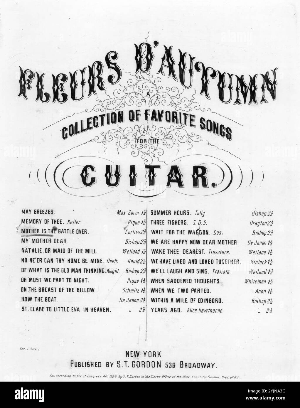 Mother is the Battle Over, Curtiss, N. P. B. (compositore), S. T. Gordon, New York, 1864., Stati Uniti, storia, Guerra civile, 1861-1865, canzoni e musica, canzoni con chitarra, Stati Uniti, storia, Guerra civile, 1861-1865, vittime, canzoni e musica, coniugi militari, Stati Uniti, canzoni e musica, canzoni popolari del giorno, canzoni e musica, guerra e conflitto, guerra civile e ricostruzione (1861-1877), musica associata al lato dell'Unione, spartiti Foto Stock