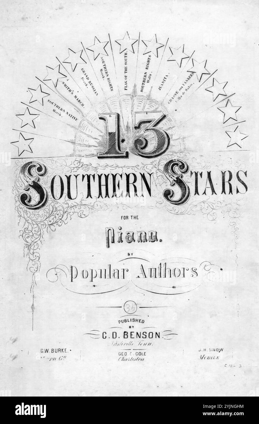 Gen'l Persifor F. Smith's march, Martin, T. J. (compositore), C. D. Benson, Nashville., Stati Uniti, storia, Guerra civile, 1861-1865, canzoni e musica, Smith, Persifor Frazer, 1798-1858, Songs and Music, Marches (piano), musica per pianoforte, canzoni popolari del giorno, canzoni e musica, guerra e conflitto, guerra civile e ricostruzione (1861-1877), musica associata al lato confederato, spartiti Foto Stock