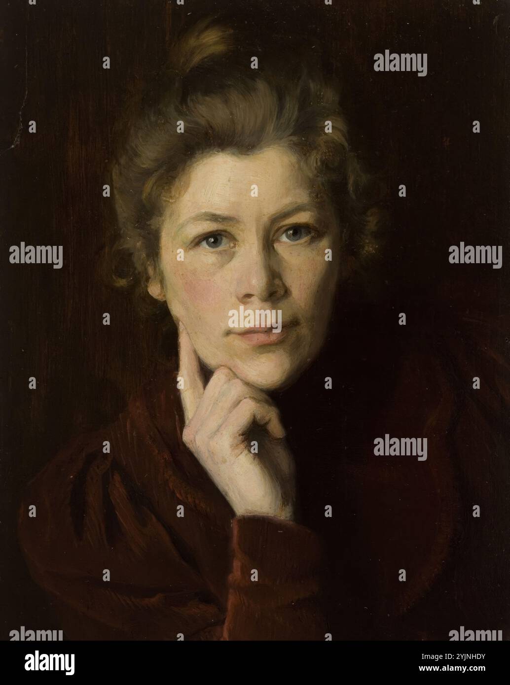 Wahlroos, Dora, lavoro, Autoritratto, 1901, olio su legno, verniciatura, 36 cm x 26,5 cm Foto Stock