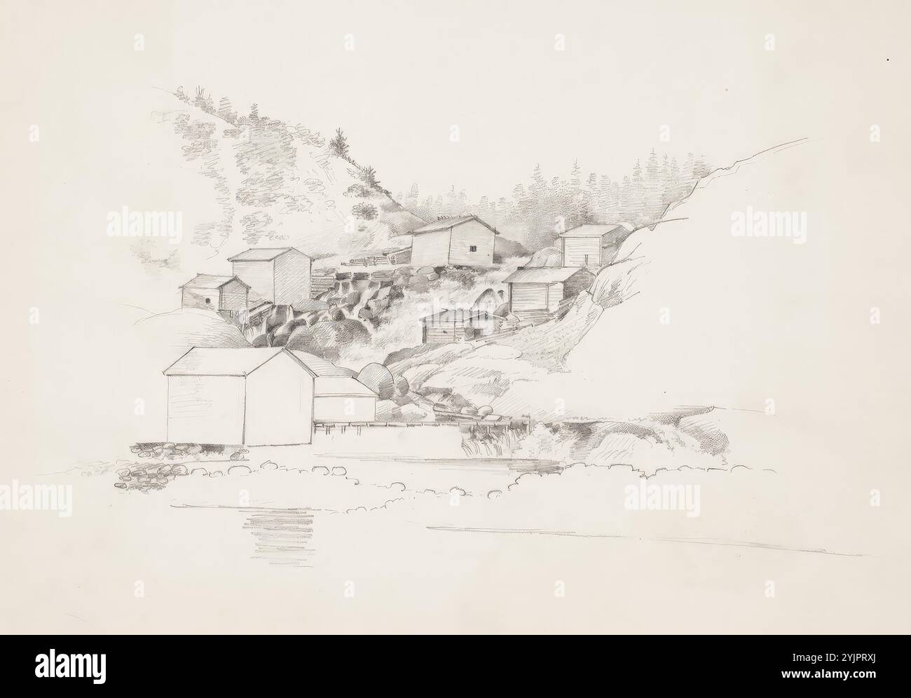 Wright, Magnus von, lavoro, tavolo rotondo, immagine n. 24 nella serie educativa Grunder i Teckna och Rita, 1838, litografia, grafica, larghezza foglio 15 .4 cm, altezza foglia 23,9 cm Foto Stock