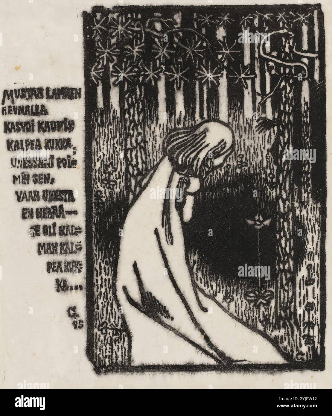 Forain, Jean-Louis, lavoro, donna bugia, caricatura, testo della tecnica: incisione pastello e marcatore, disegno, 45,5 cm x 35 cm Foto Stock