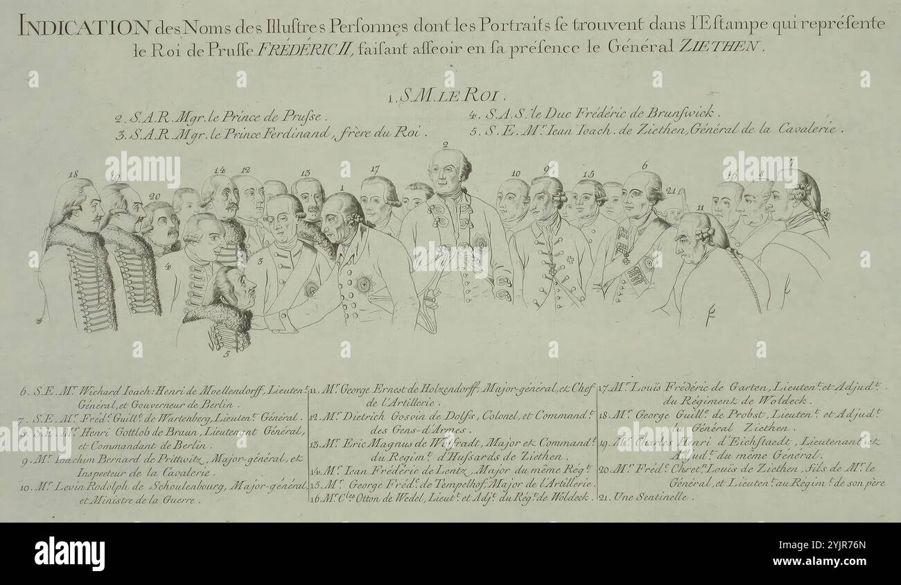 Chodowiecki, Daniel, lavoro, persone nella scena sopra numerate e nominate, (1000 - 2003), incisione in rame, grafica, larghezza piatto 37,7 cm, altezza piatto 26,8 cm, larghezza foglia 48,6 cm, altezza foglia 34 cm Foto Stock