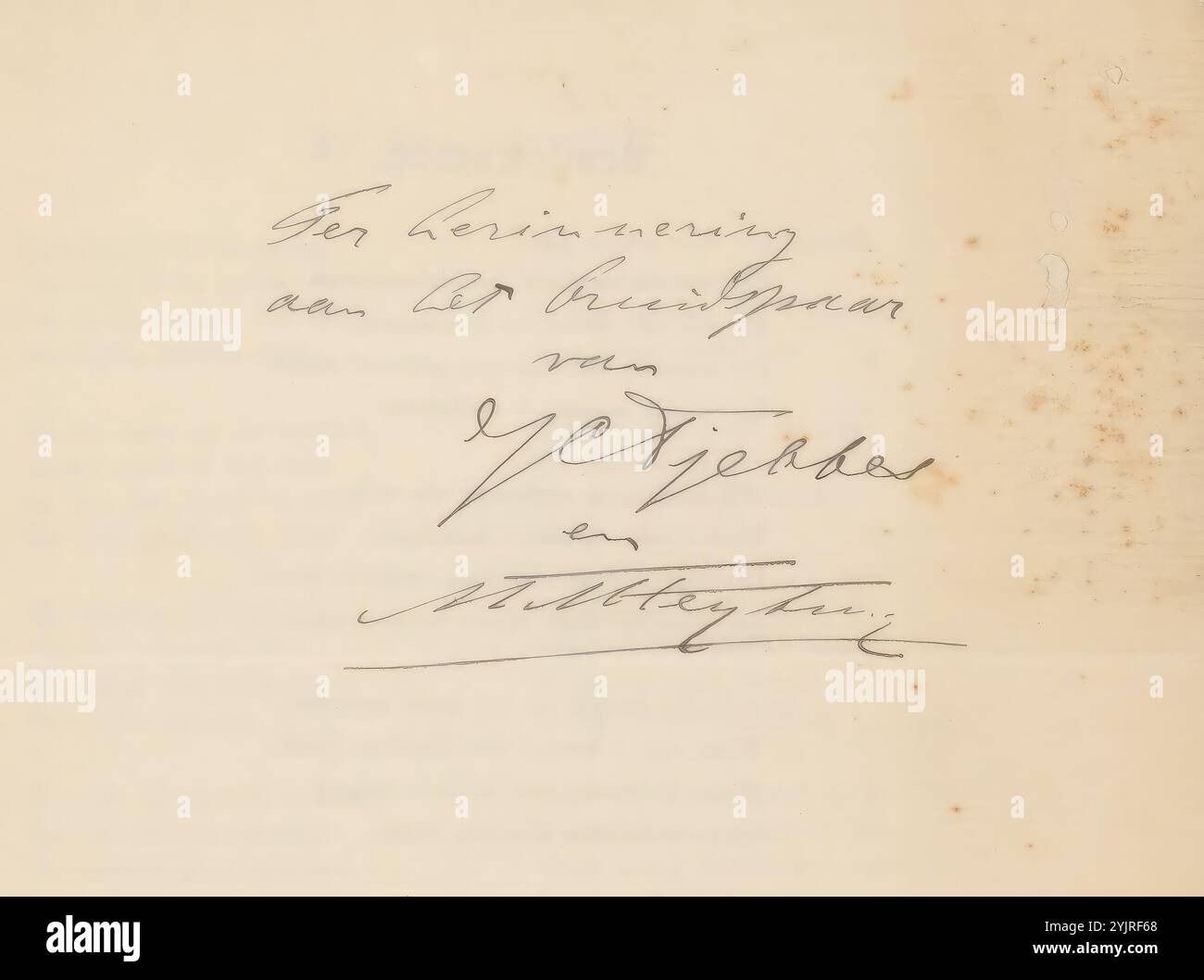 Poesie dall'archivio Philip Zilcken, poesia, scrittore: August Heyting, in o prima del 18 giugno 1918, carta inchiostro, stampa, scrittura, Pen, Philip Zilcken, August Heyting, Annie Heyting-Tjebbes Foto Stock