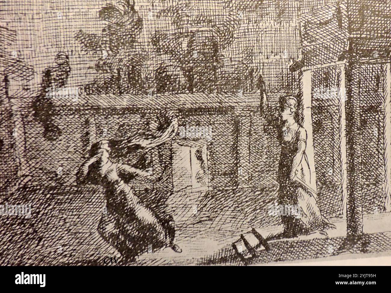 Una scena dell'opera Medea atto 4 (Cherubini) associata a Franz Seraphicus Grillparzer -Eine Szene aus der Oper Medea Akt 4 (Cherubini) verbunden mit Franz Seraphicus Grillparzer - Foto Stock