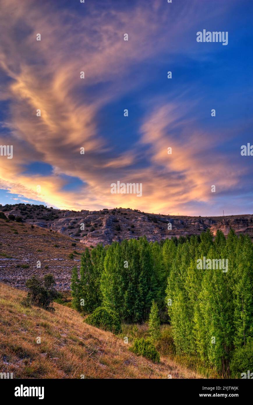 Laguna de Somolinos. Monumento naturale Sierra de Pela y Laguna de Somolinos. Somolinos. Provincia di Guadalajara. Castilla-la Mancha. Spagna. Foto Stock