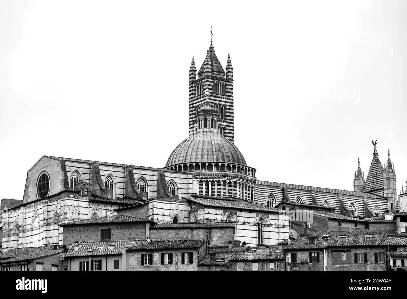 Il Duomo di Siena è una chiesa medievale di Siena, dedicata fin dai primi tempi come chiesa mariana cattolica romana, oggi dedicata all'Assunzione di Foto Stock