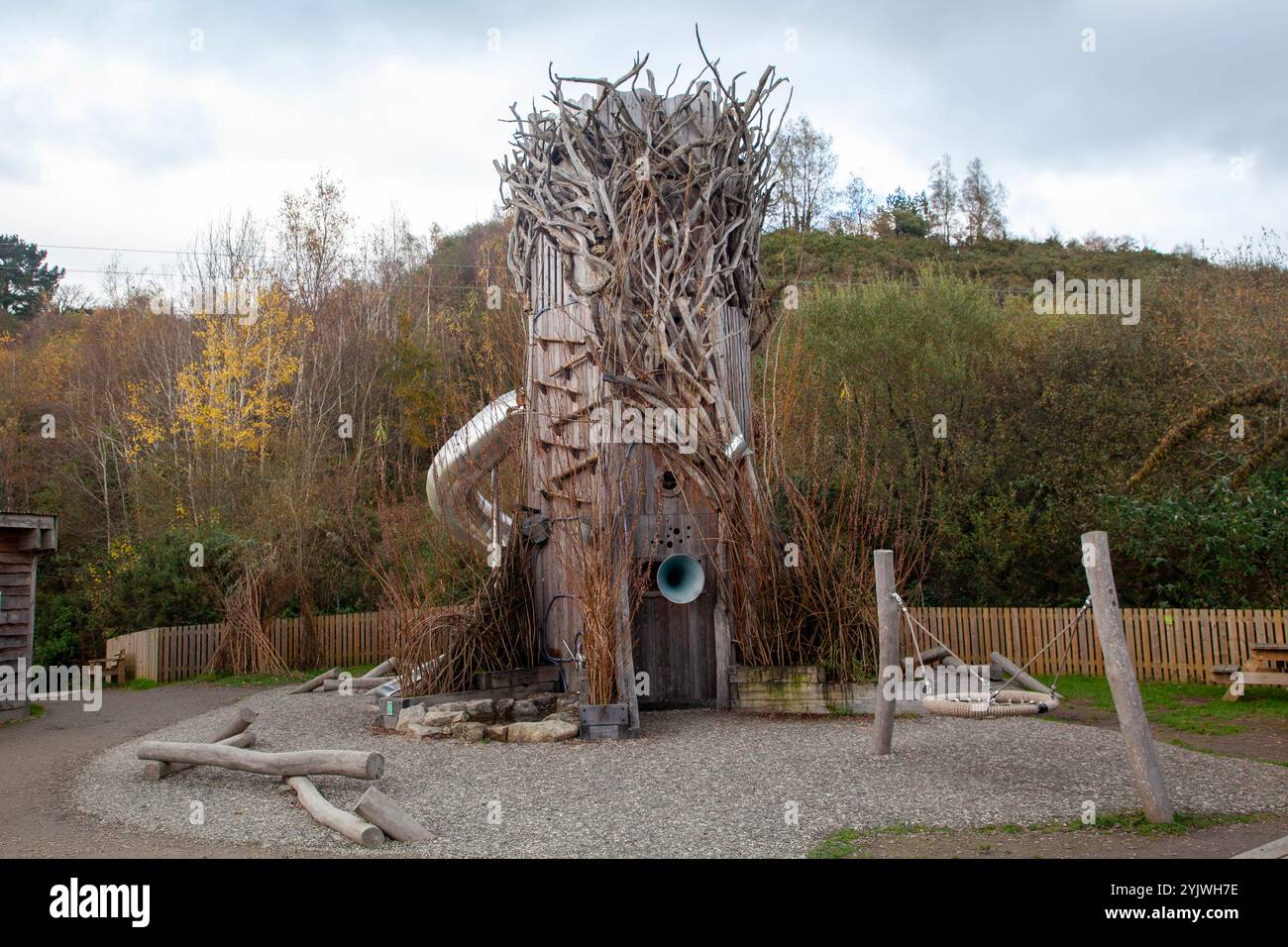Parco giochi all'Eden Project, Cornovaglia Foto Stock