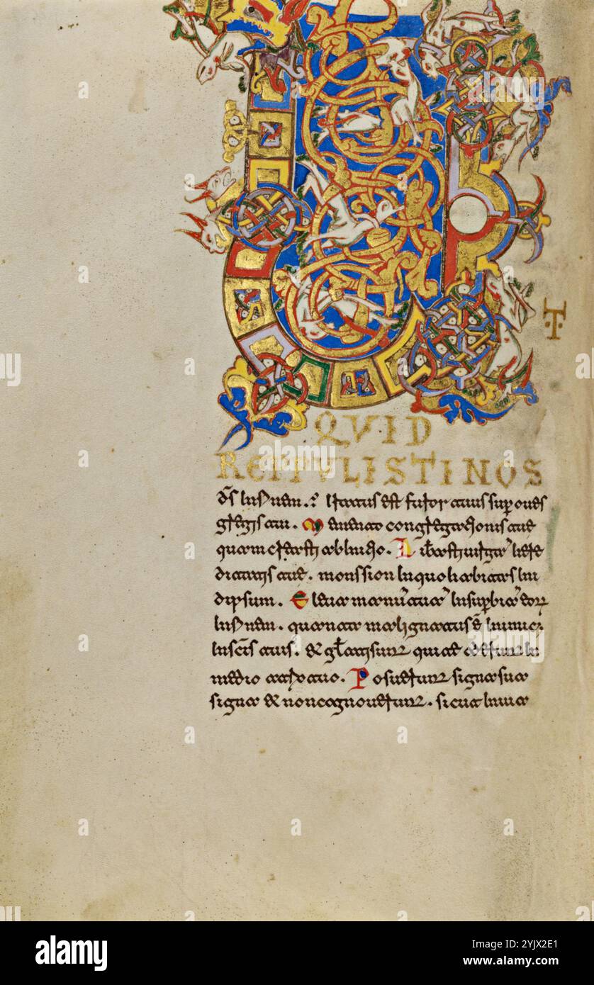 Abitato iniziale U; Breviario, 1153. Foto Stock