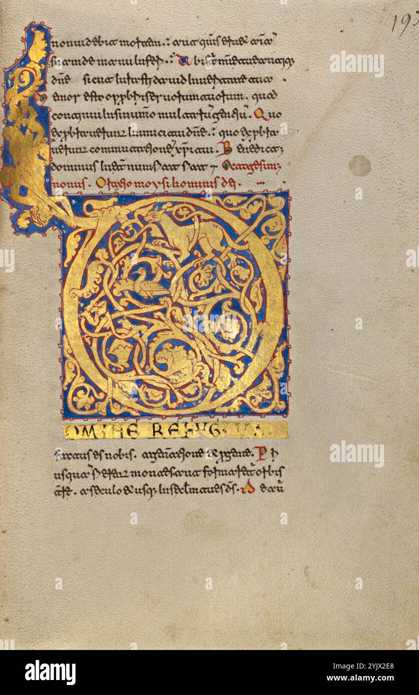 Abitato iniziale D; Breviario, 1153. Foto Stock