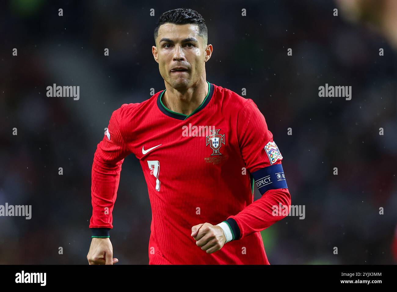 Dragon Stadium, Oporto, Portogallo. 15 novembre 2024. Nella foto da sinistra a destra, Cristiano Ronaldo alla partita Portogallo vs Polonia, UEFA NATIONS LEAGUE. Crediti: Victor Sousa/Alamy Live News Foto Stock