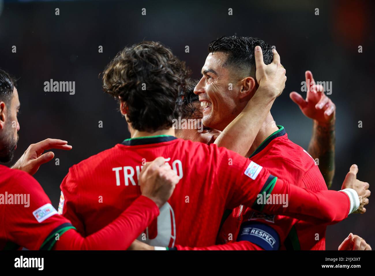 Dragon Stadium, Oporto, Portogallo. 15 novembre 2024. Nella foto da sinistra a destra, Cristiano Ronaldo alla partita Portogallo vs Polonia, UEFA NATIONS LEAGUE. Crediti: Victor Sousa/Alamy Live News Foto Stock