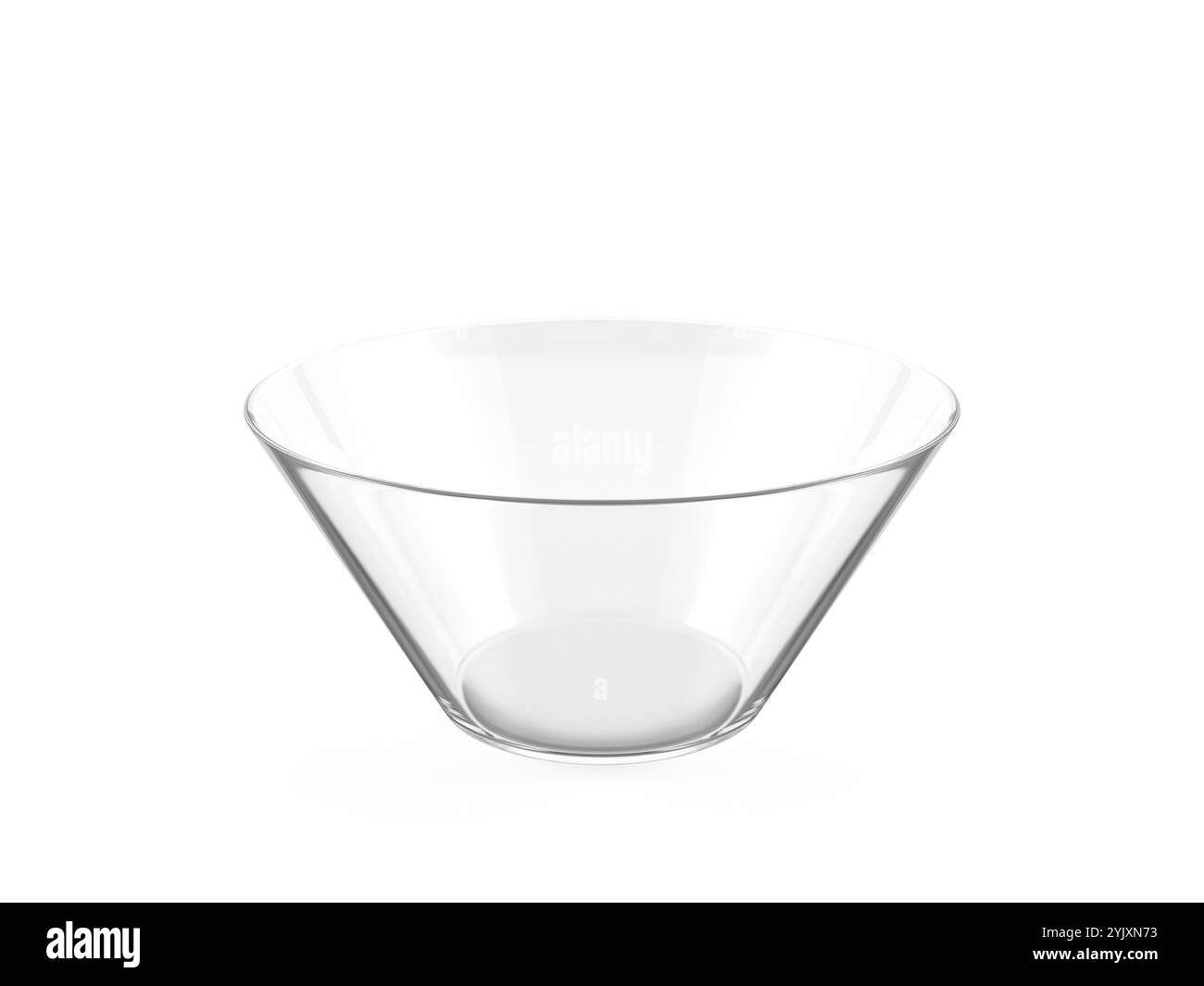 Recipiente di vetro su sfondo bianco. illustrazione 3d. Foto Stock