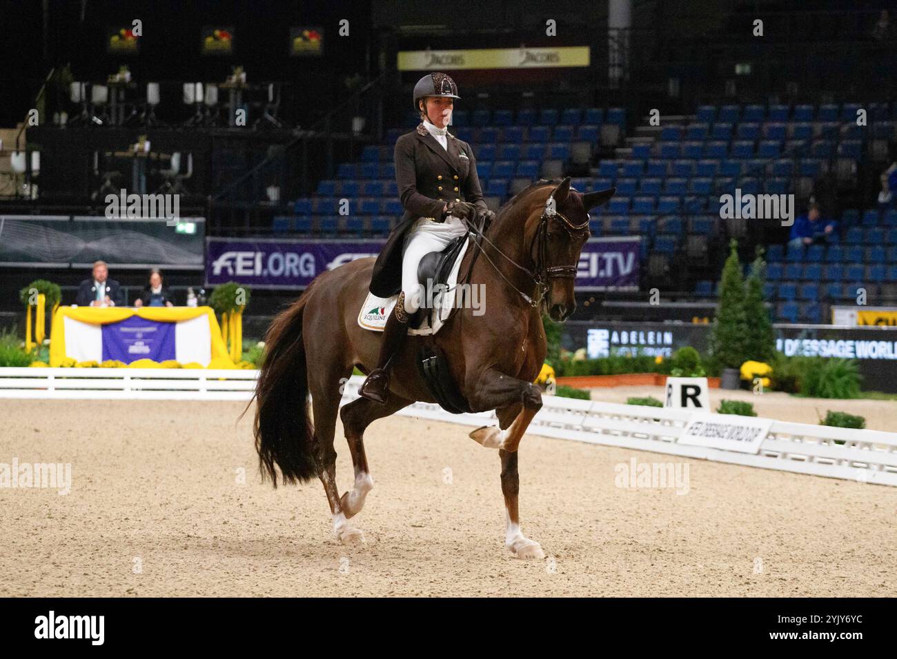 Stoccarda, Germania. 15 novembre 2024. Isabel Cool German Masters Stuttgart 38. Internationales Reitturnier, 15.11.2024 foto: Eibner-Pressefoto/Luan Bahtijari credito: dpa/Alamy Live News Foto Stock
