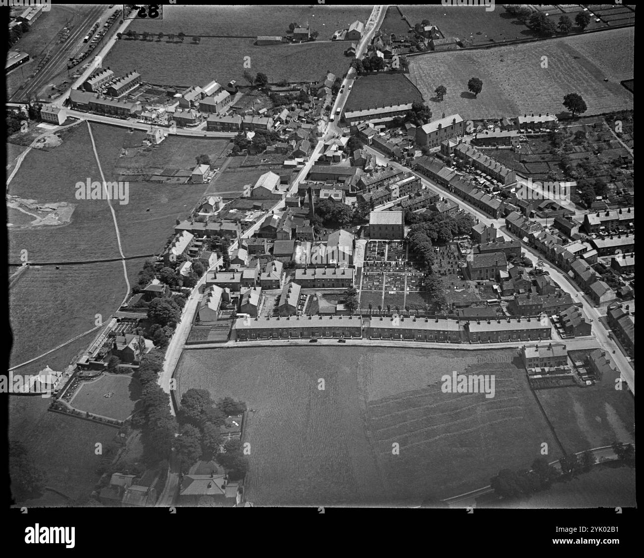 Il villaggio, Cross Hills, North Yorkshire, 1930. Foto Stock