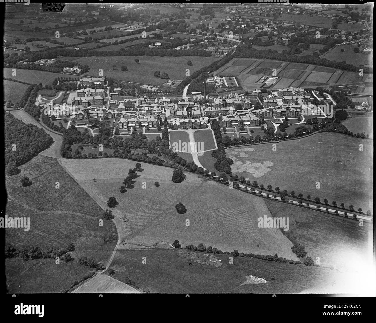 High Royds Hospital (precedentemente noto come 'West Riding o Menston Mental Hospital'), Menston, West Yorkshire, 1930. Foto Stock