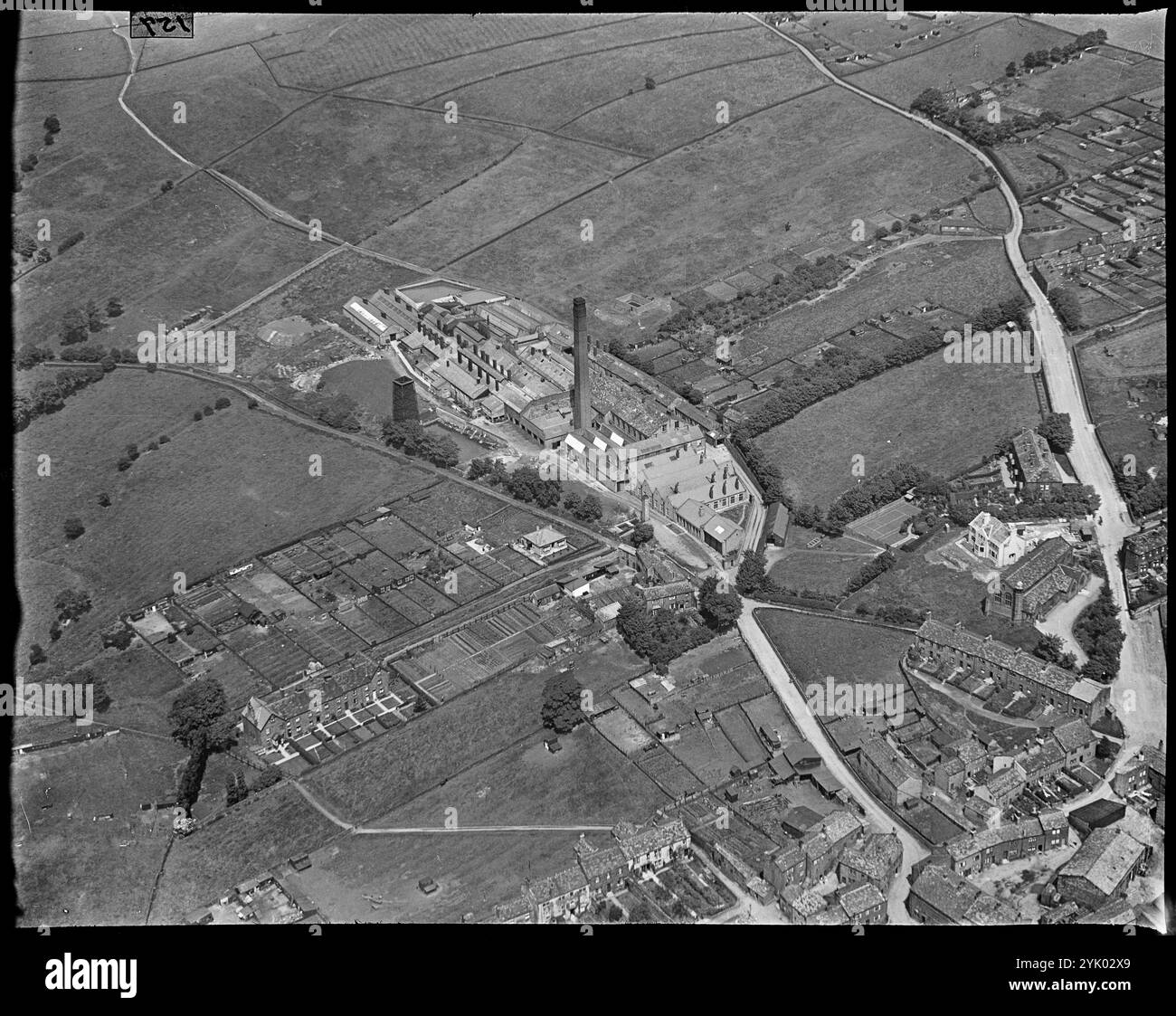 The Scott and Rhodes Banksfield Dye Works, Yeadon, West Yorkshire, 1930. Foto Stock