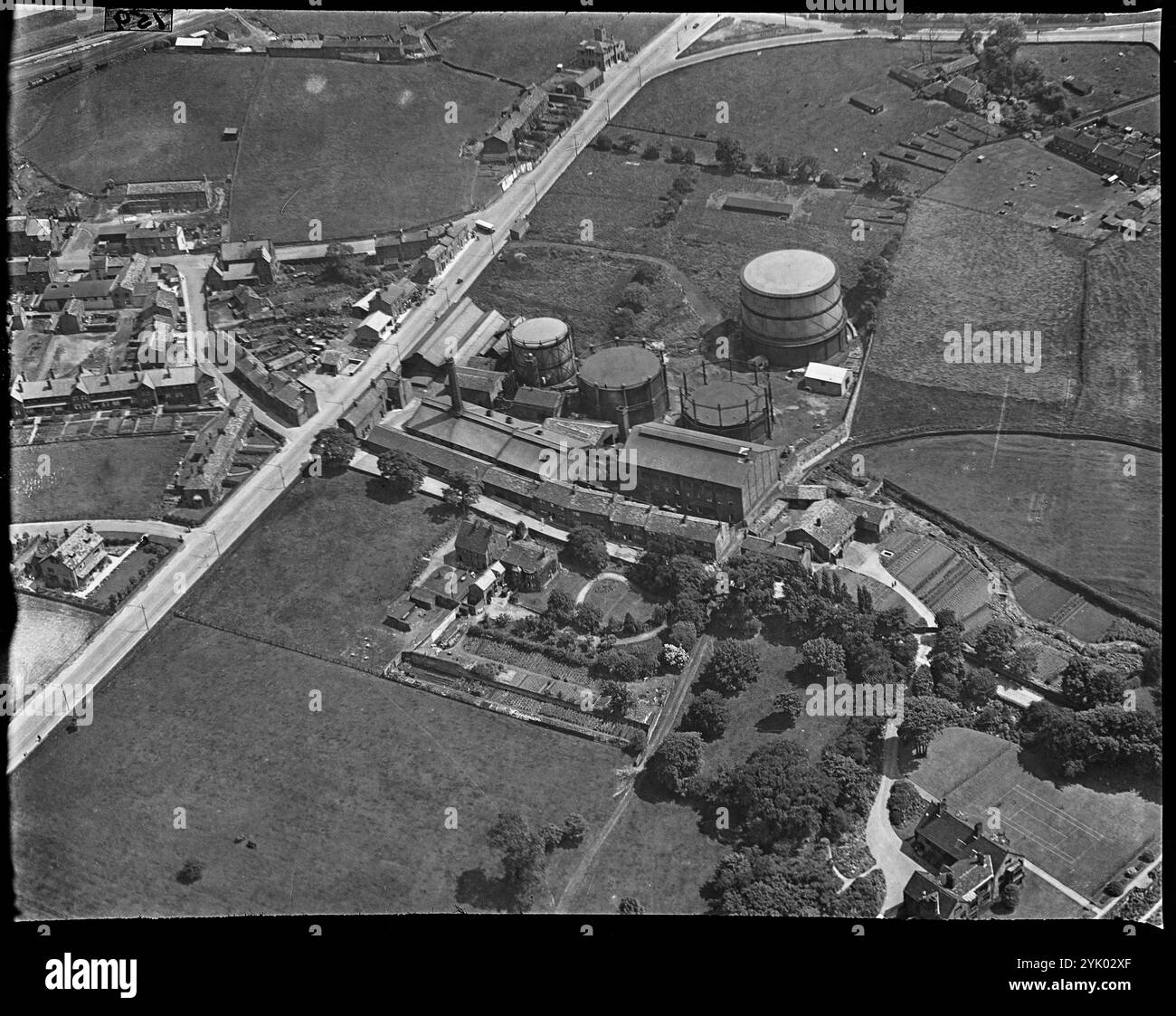 Yeadon and Guiseley gas Co gas Works, Yeadon, West Yorkshire, 1930. Foto Stock