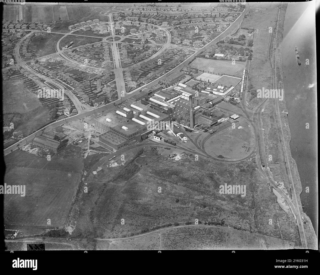 La Co-operative Wholesale Society Ltd Margarine Works, Irlam, Greater Manchester, c1930. Foto Stock