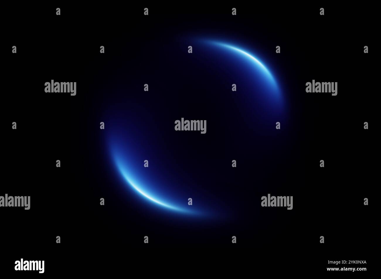 Luce blu effetto la luce soffusa irradia di scintille. Set di effetti di luce incandescente, luce parassita, esplosione, glitter, linea, flash solare, scintilla e stella. Astratto Foto Stock