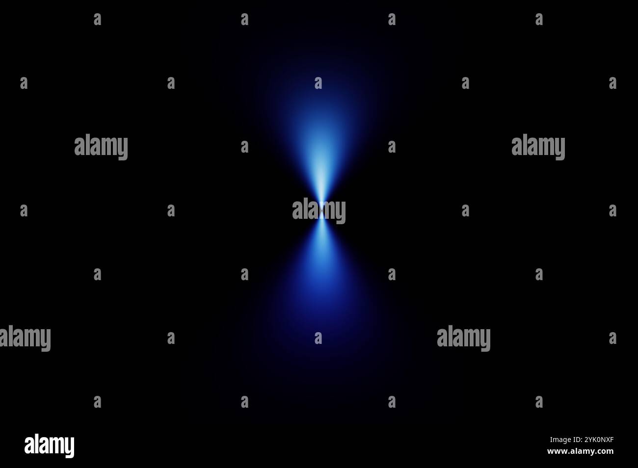 Luce blu effetto la luce soffusa irradia di scintille. Set di effetti di luce incandescente, luce parassita, esplosione, glitter, linea, flash solare, scintilla e stella. Astratto Foto Stock