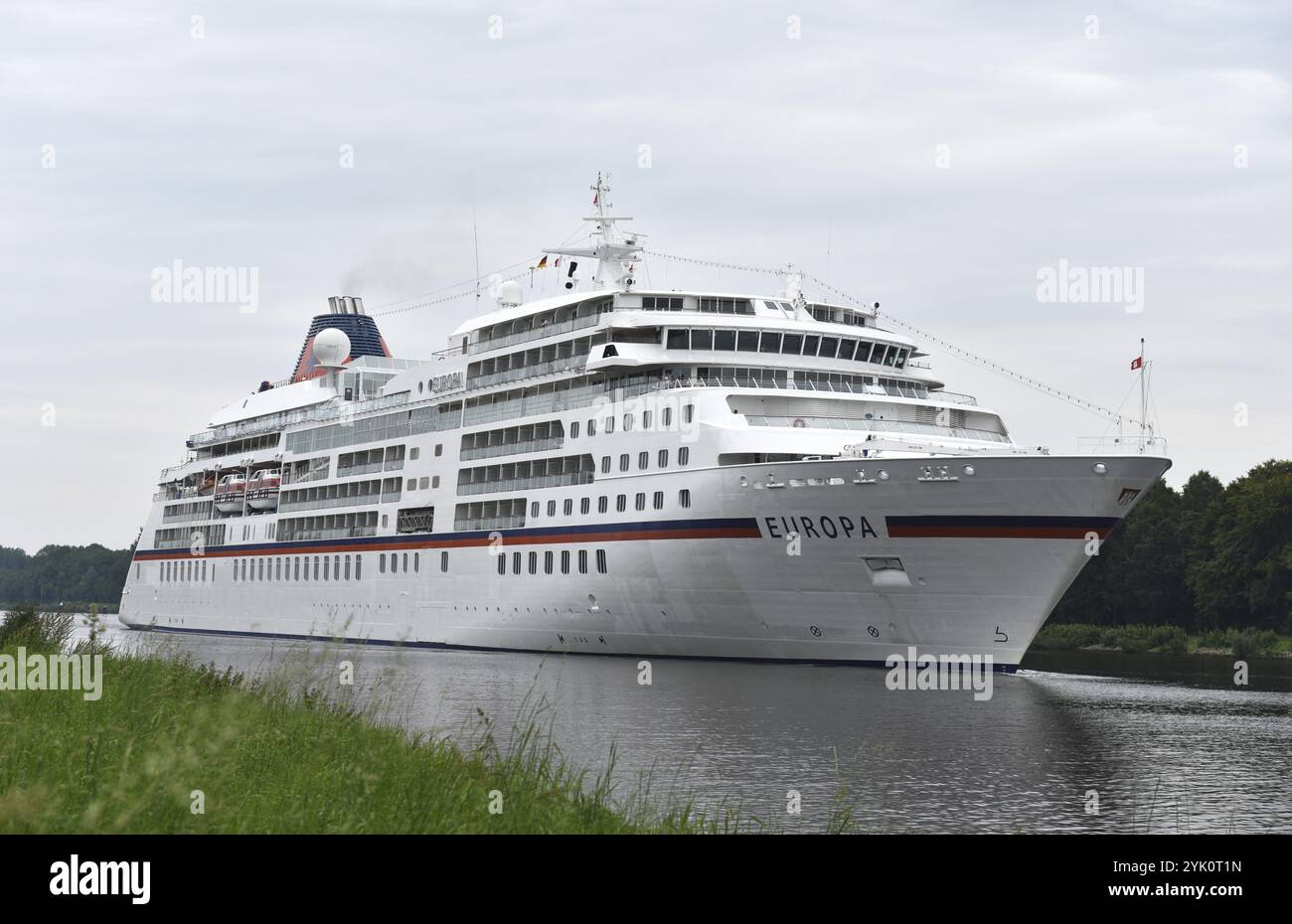 Nave da crociera Europa a vela nel Canale di Kiel, NOK, Canale di Kiel, Schleswig-Holstein, Germania, Europa Foto Stock