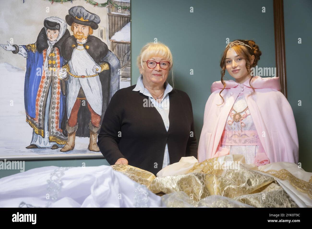 La mostra invernale tre nocciole per Cenerentola inizia il 21 novembre. Il castello di Moritzburg è stato trasformato in un castello da favola per la tredicesima volta Foto Stock