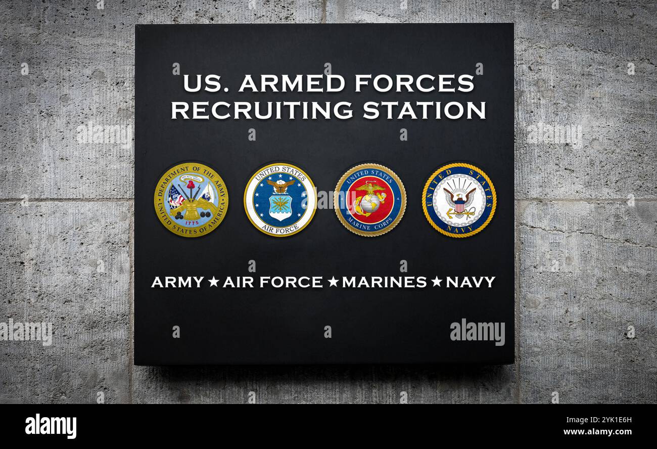 Forze armate USA la stazione di reclutamento Foto Stock