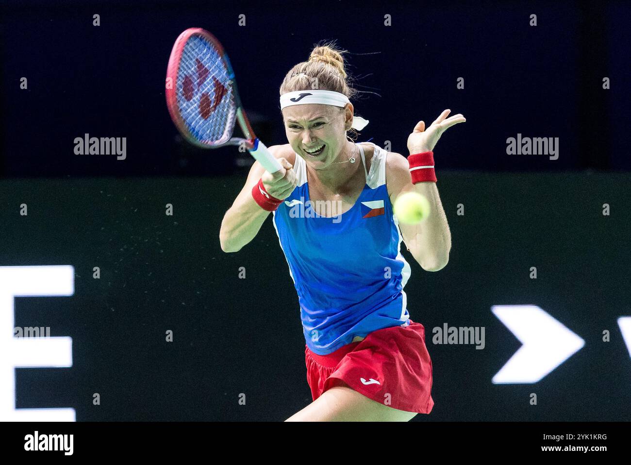 16 novembre 2024; Palacio de Deportes Jose Maria Martin Carpena Arena, Malaga, Spagna; Billie Jean King Cup Finals, giorno 4; Marie Bouzkova (CZE) Foto Stock