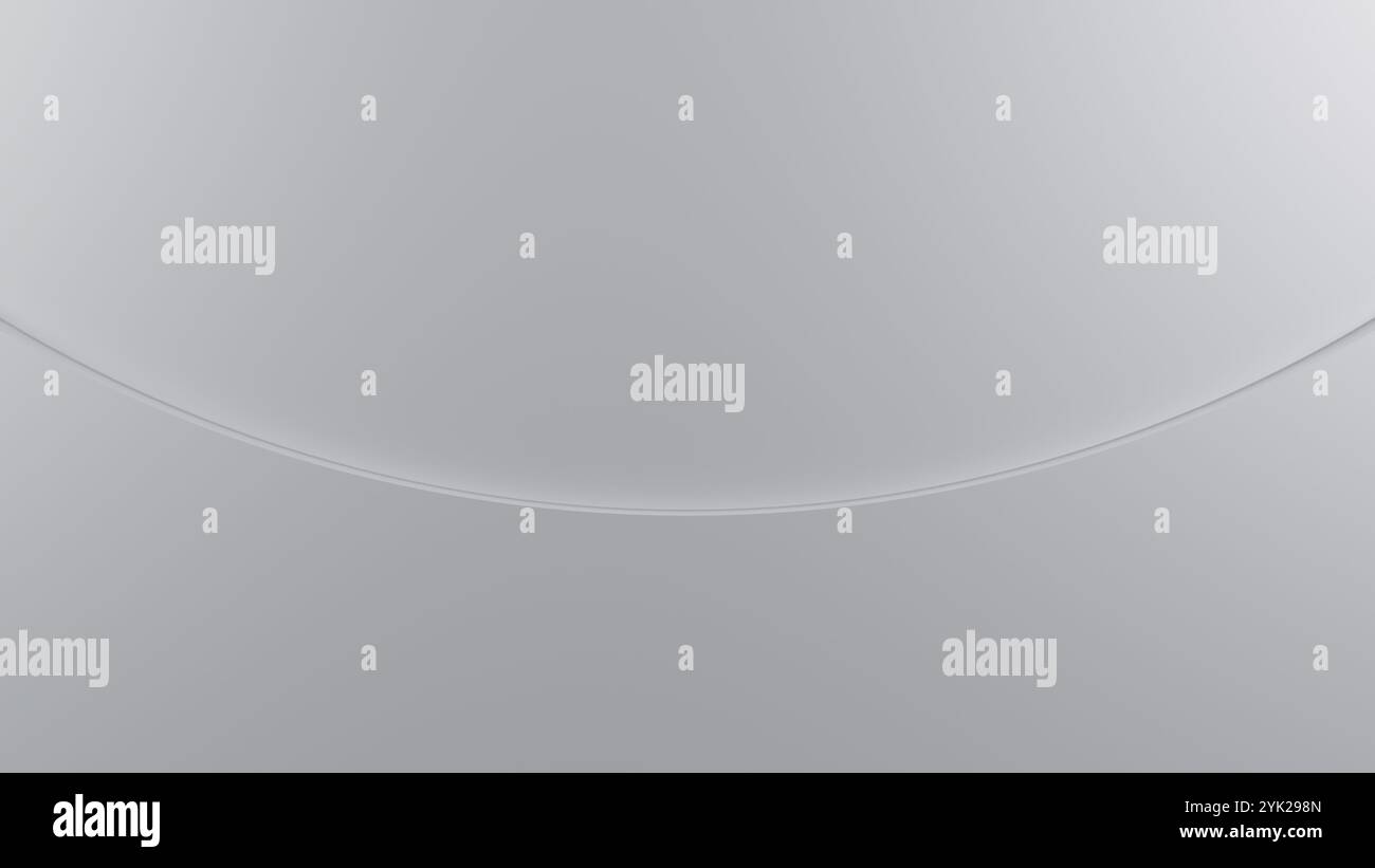 Sfondo astratto minimalista in tonalità di grigio con curve morbide e texture omogenee. Perfetto per progetti di design minimalista e moderno. Foto Stock